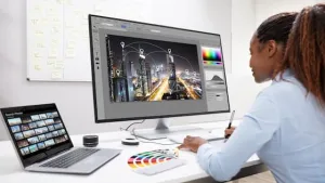 AI-powered design tools help create professional graphics in minutes.