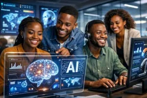 Humans and AI working together in the future workplace