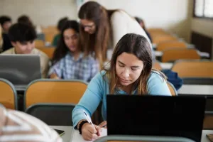 Students using AI tools for learning